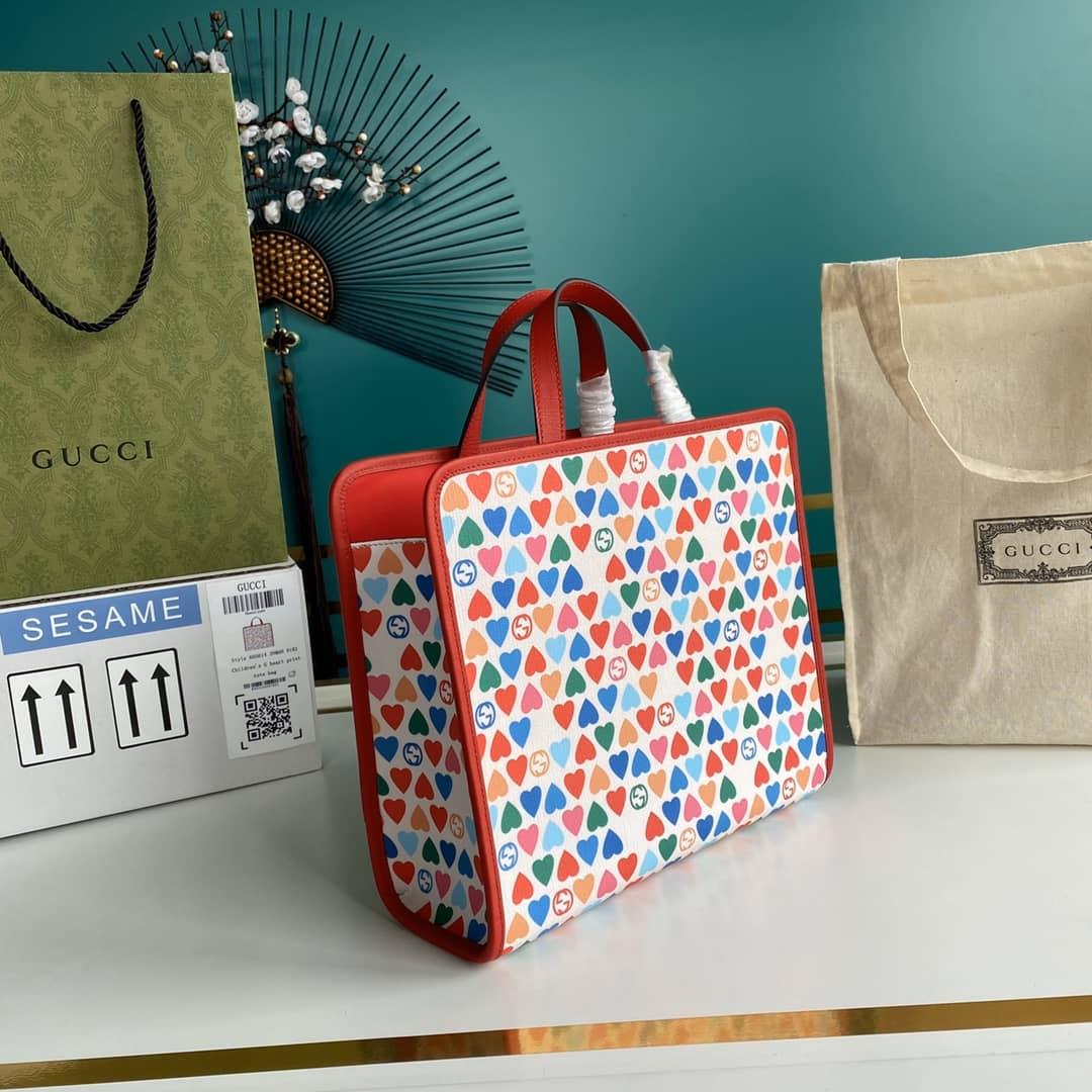 Best Replica Gucci GG Printed Multicolor Kids Girl Tote Replica 605614 - Colareps
