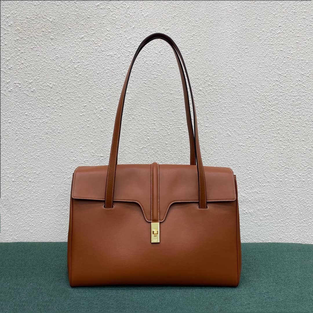 Best Replica Celine Dupe  Medium Soft 16 Calfskin Replica Bag - Colareps