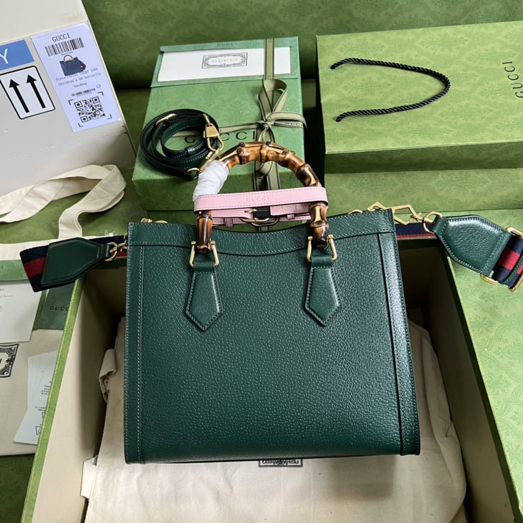 Best Replica Gucci Diana Small Tote Green 702721 Replica Bag - Colareps