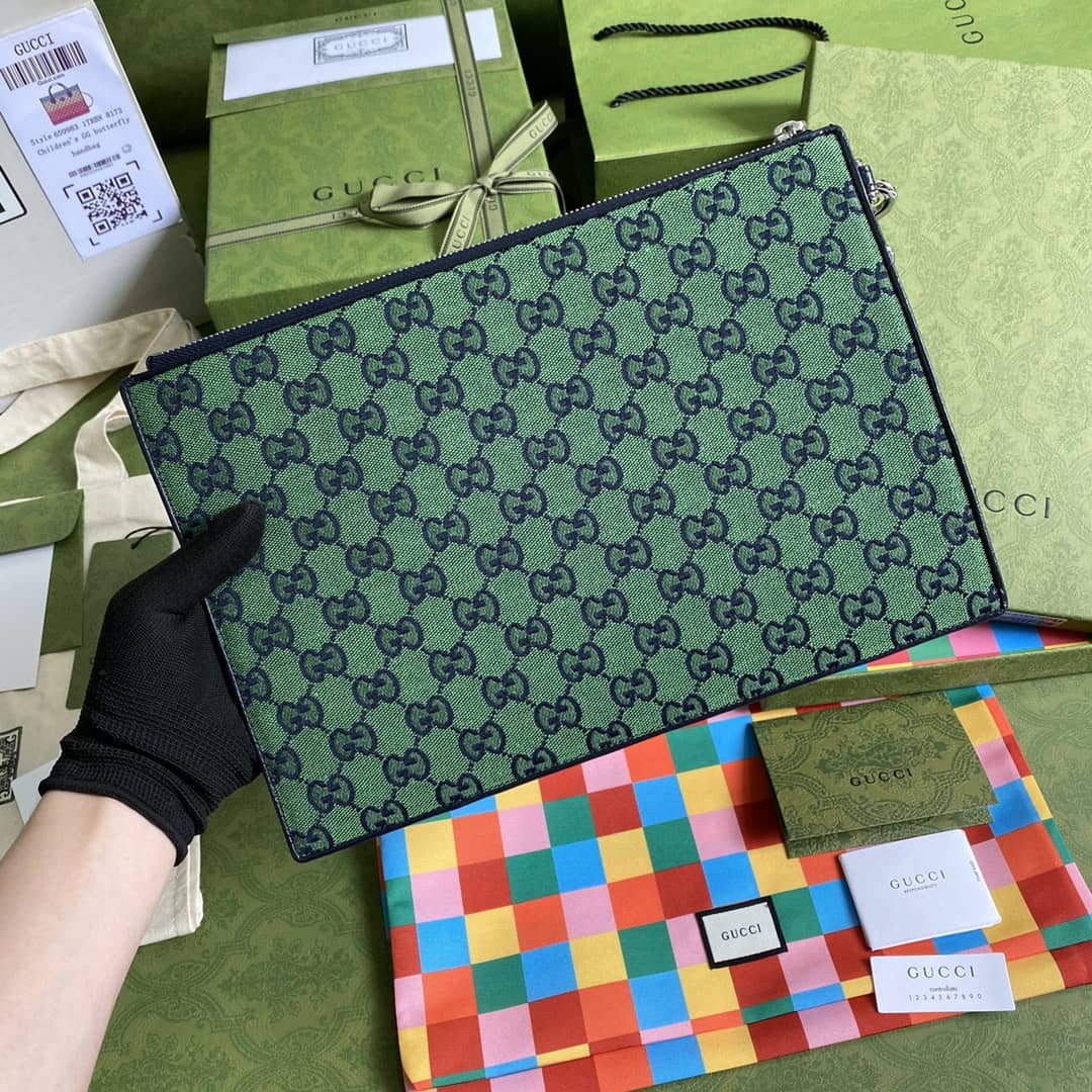 Best Replica Gucci Multicolor Canvas GG Pouch Replica 657581 - Colareps