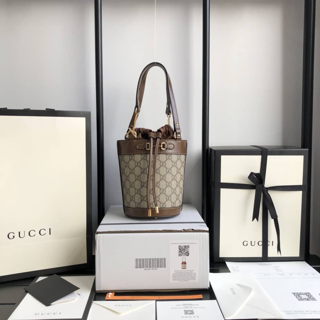 Best Replica Gucci Horsebit 1955 Small Bucket Bag Replica 637115 - Colareps