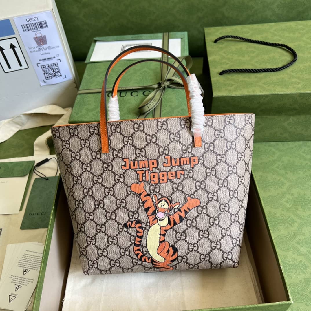Best Replica Gucci Children Jump Tigger Tote 410812 Replica Bag - Colareps