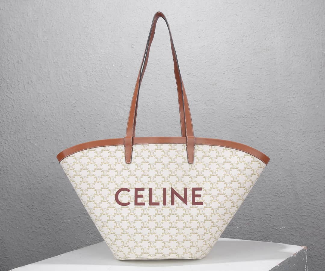 Best Replica Celine Triomphe Bag Dupe Large Couffin Triomphe Canvas Print Tote - Colareps