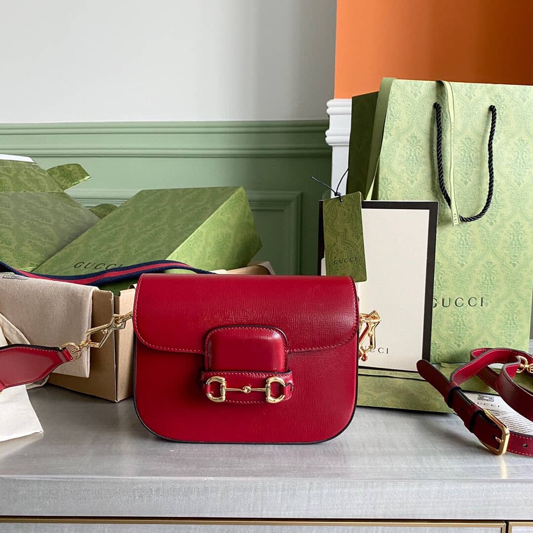 Best Replica Gucci Horsebit 1955 Mini Bag Replica Red 658574 - Colareps