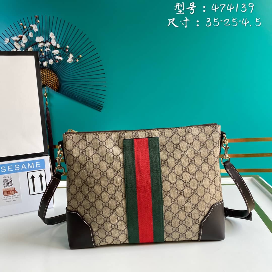 Best Replica Gucci Supreme GG Messenger Shoulder Bag Replica 474139 - Colareps
