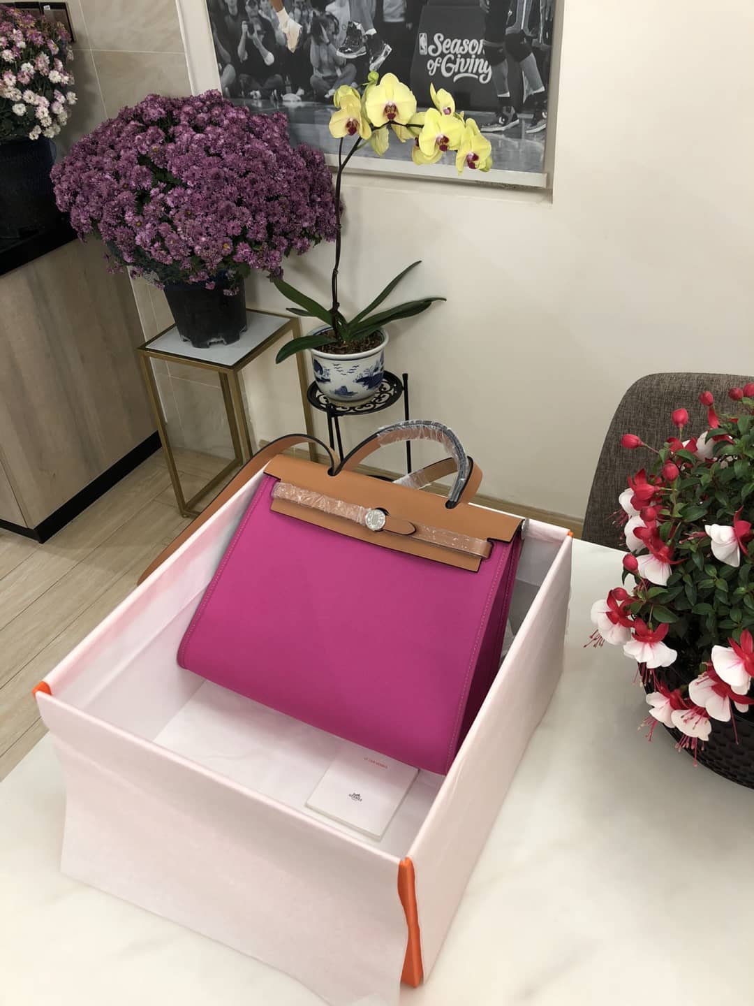 Best Replica Replica Hermes Birkin Bag 31 Canvas Leather HerBag - Colareps