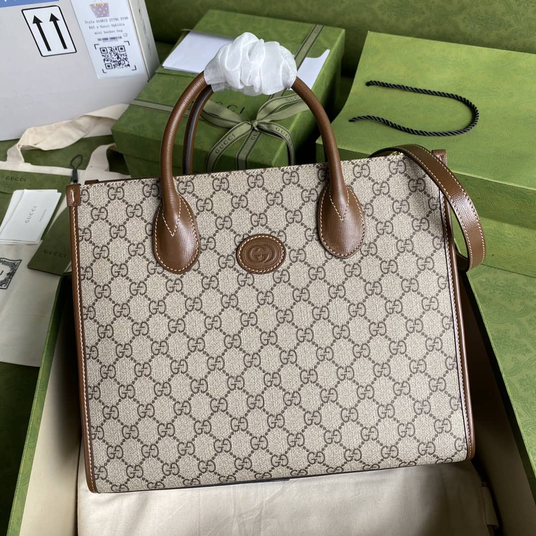 Best Replica Gucci Les Pommes Small GG 2Way Tote Replica 659983 - Colareps