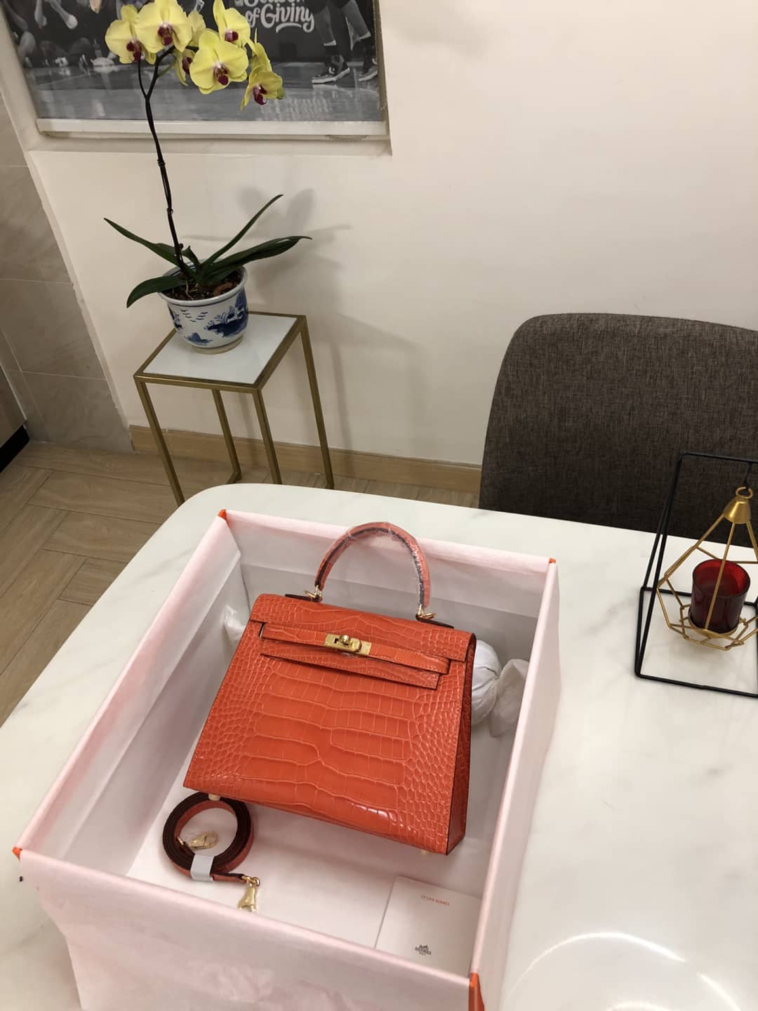 Best Replica Hermes Kelly Dupe 25CM Crocodile Shiny Replica Bag - Colareps