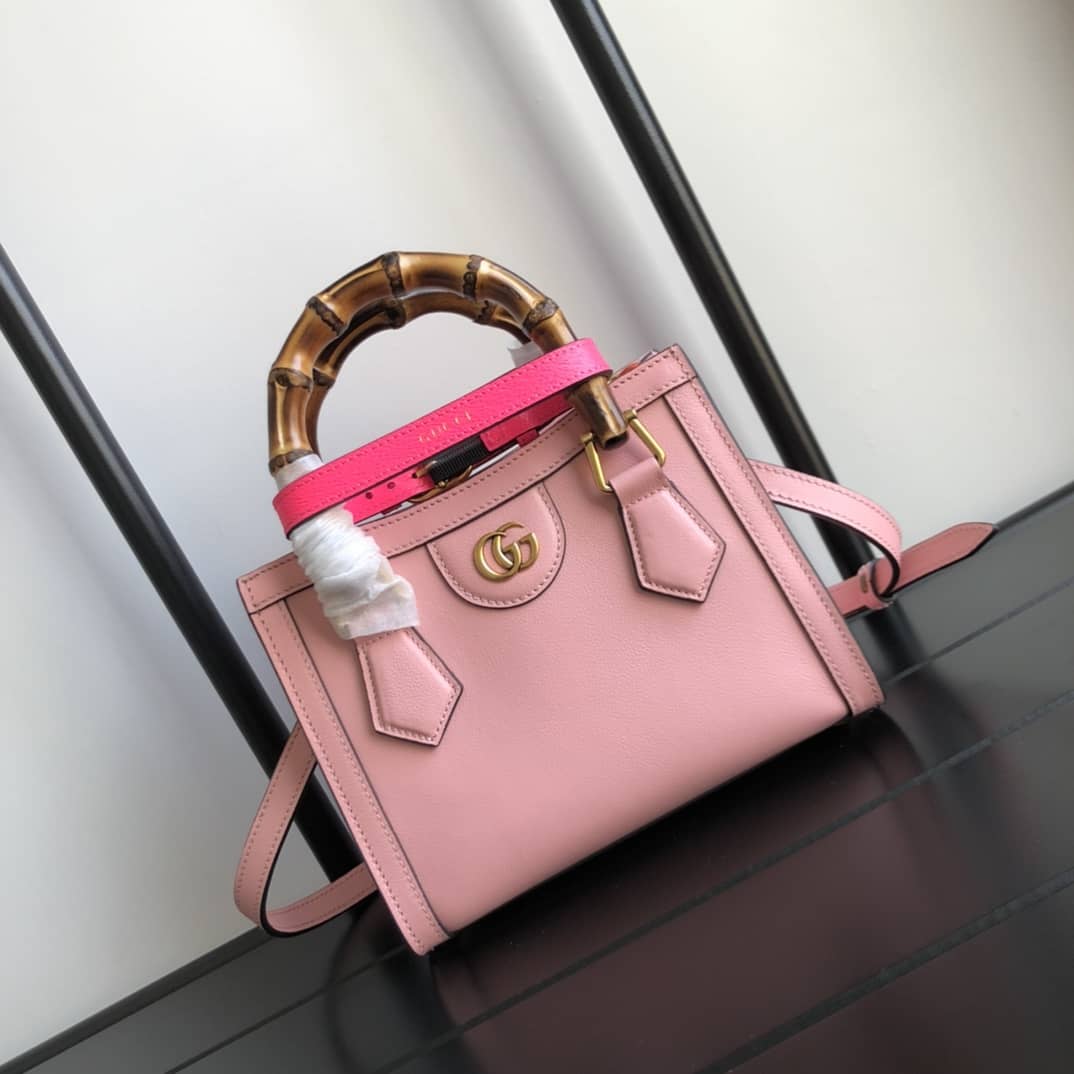 Best Replica Gucci Diana Mini Bamboo Tote Bag Replica Pink 655661 - Colareps