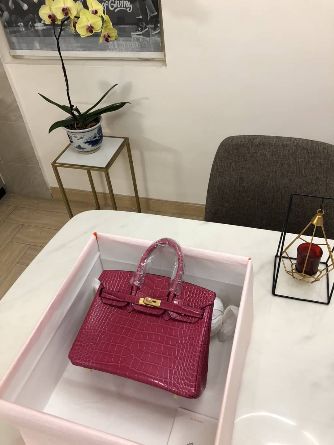 Best Replica Hermes Birkin Replica 25CM Crocodile Shiny Replica Bag - Colareps