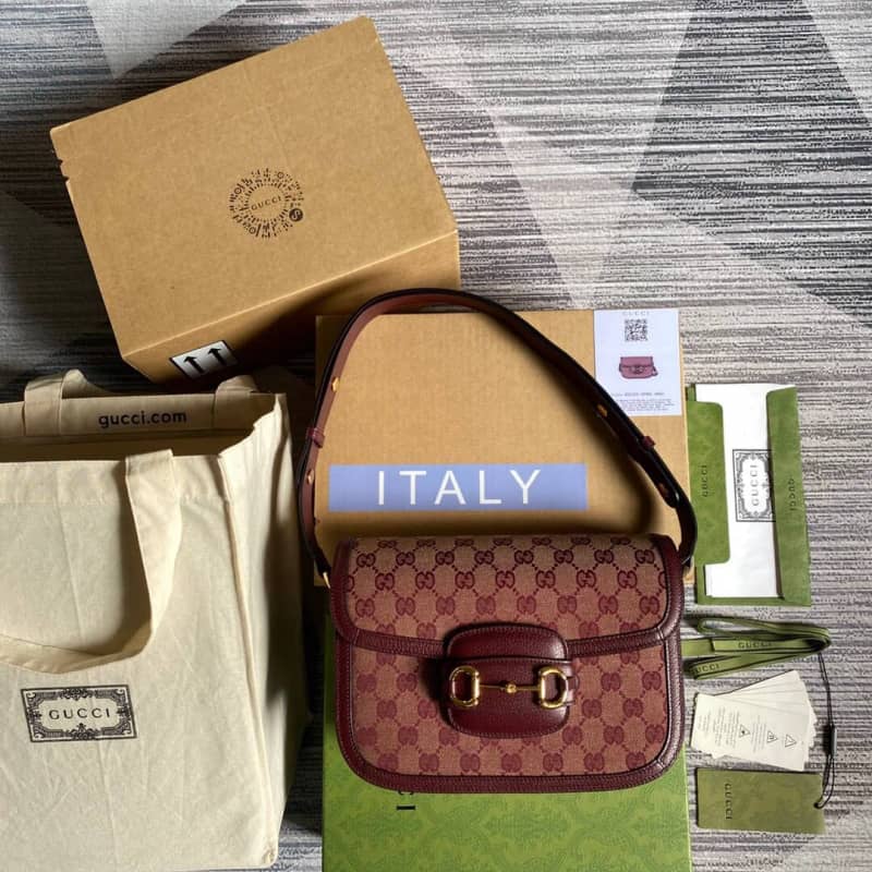Best Replica Gucci Horsebit 1955 Shoulder Bag Replica Red 602204 - Colareps