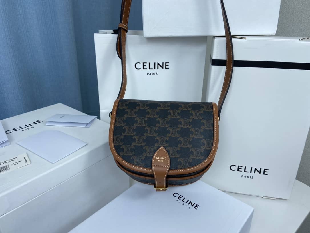 Best Replica Celine Bag Dupe Triomphe Canvas Medium Folco Replica Bag - Colareps