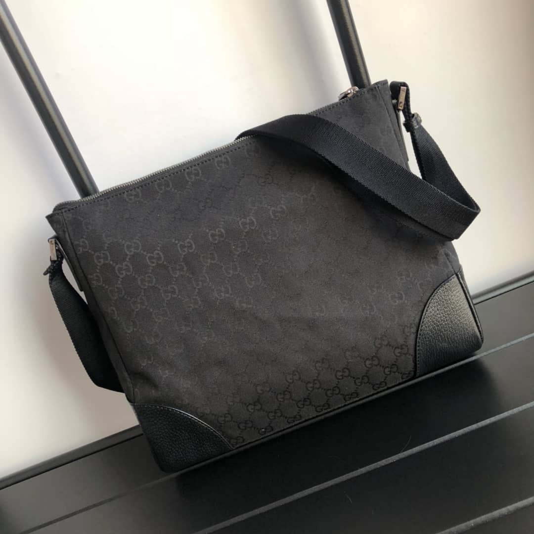 Best Replica Gucci GG Canvas Shoulder Bag Replica Black 110054 - Colareps
