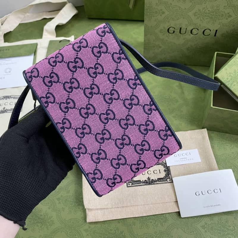 Best Replica Gucci GG Multicolor Mini Bag Replica Purple 657582 - Colareps