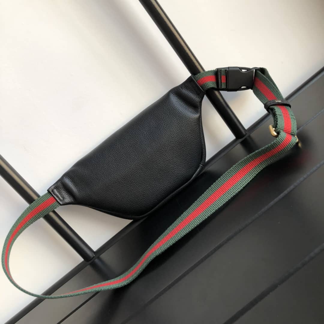 Best Replica Gucci Print Small Waist Body Belt Bag Replica Black 527792 - Colareps