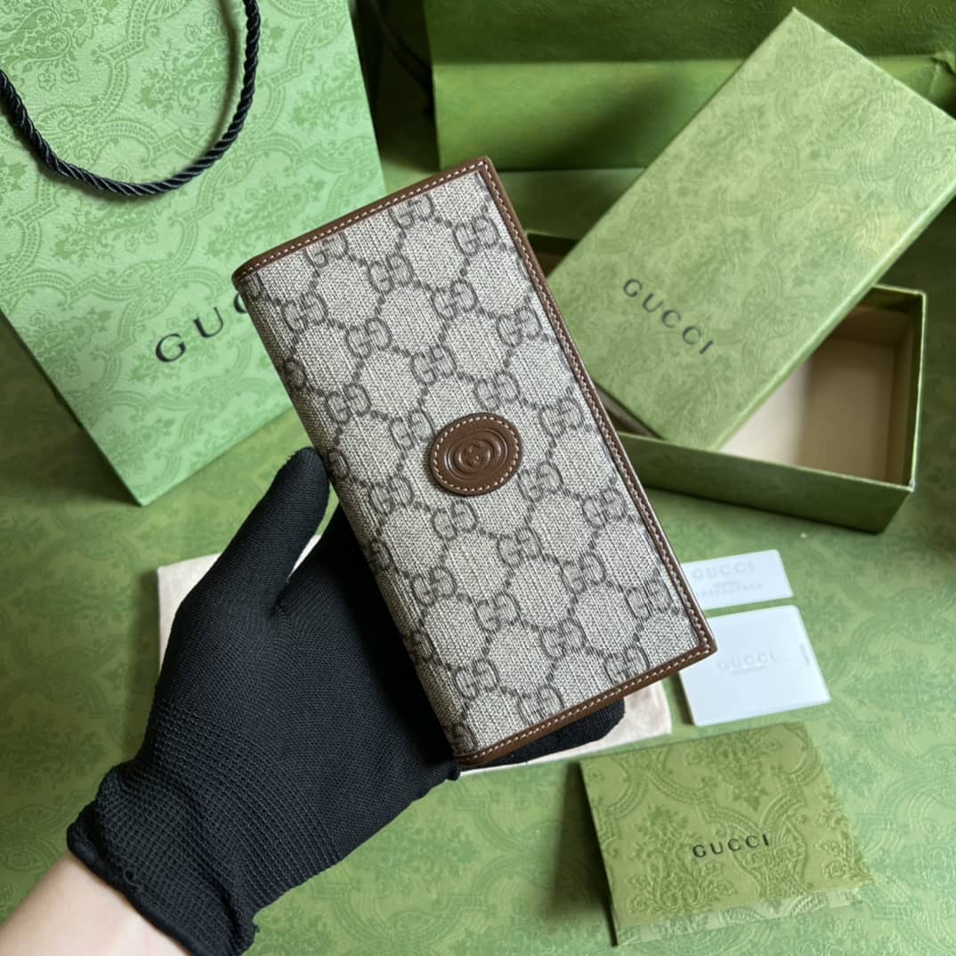 Best Replica Gucci 92TCN Supreme Canvas Long Wallet Replica 672947 - Colareps