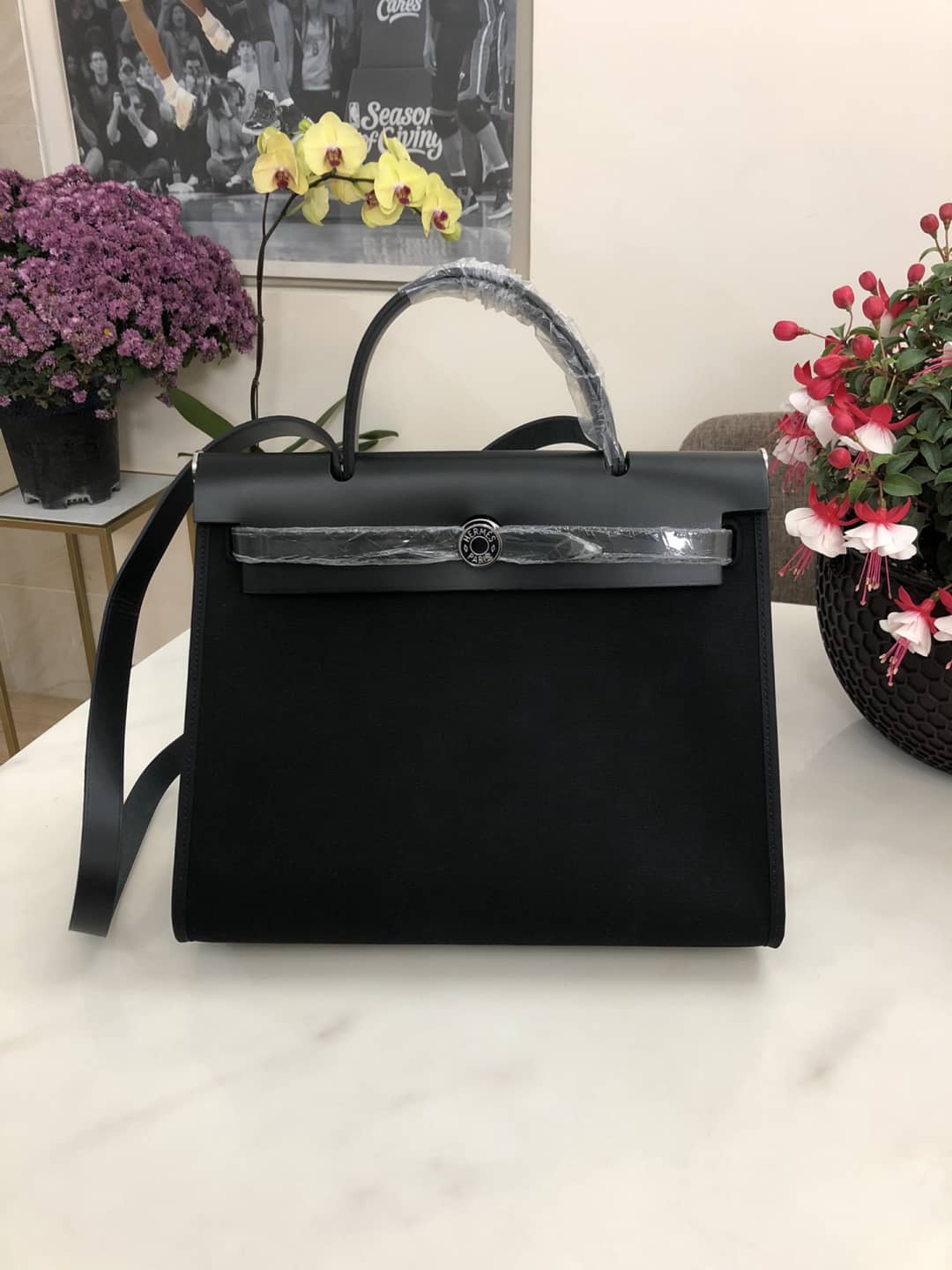 Best Replica Hermes Bag Replica 31 Canvas Leather HerBag - Colareps