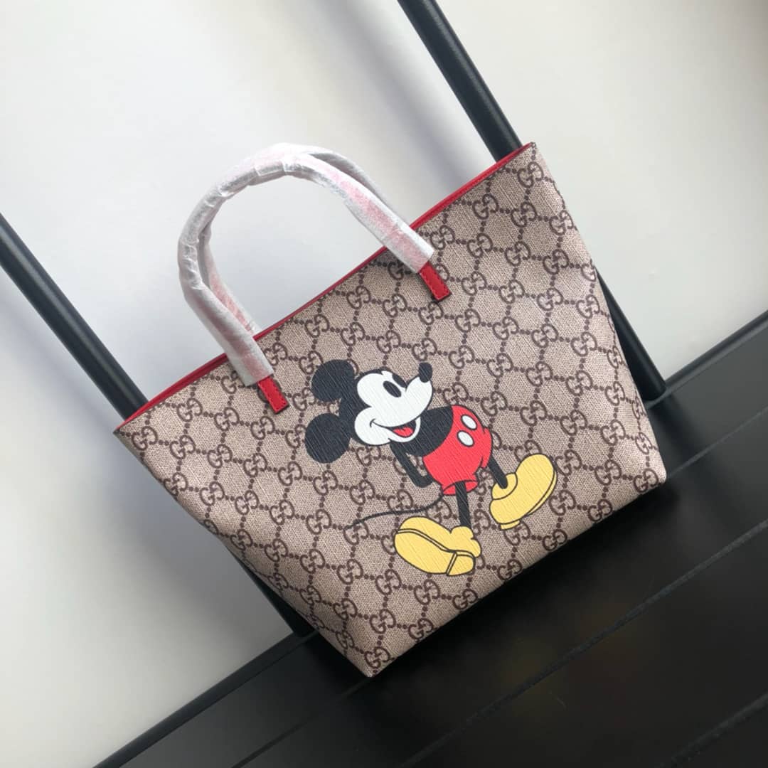 Best Replica Gucci Children GG Supreme Canvas Replica Tote Brown 410812 - Colareps