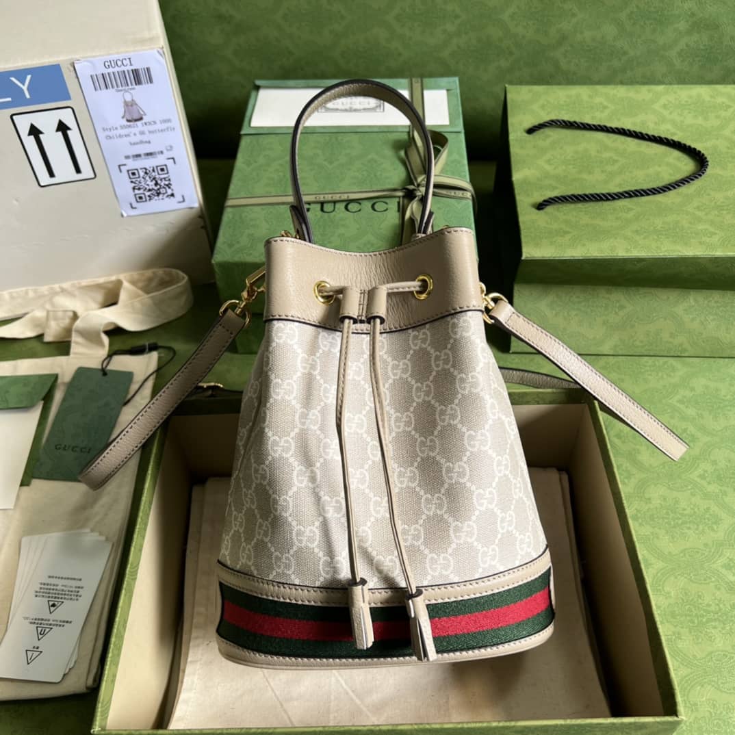 Best Replica Gucci Ophidia Small GG Supreme 550621 Replica Bucket Bag - Colareps