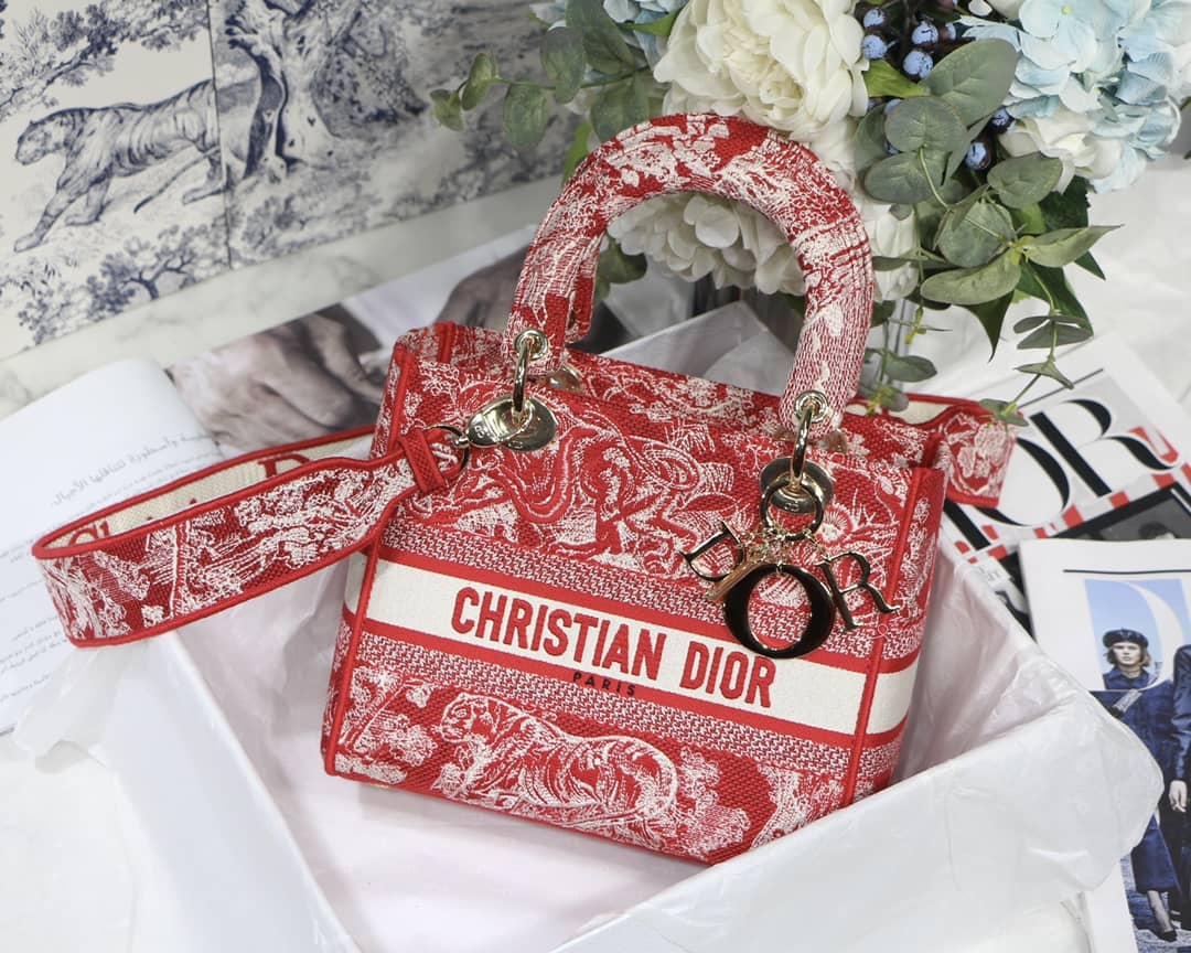 Best Replica Lady Dior Dupe 24CM Paisley Embroidery Lady D-Lite Bag - Colareps