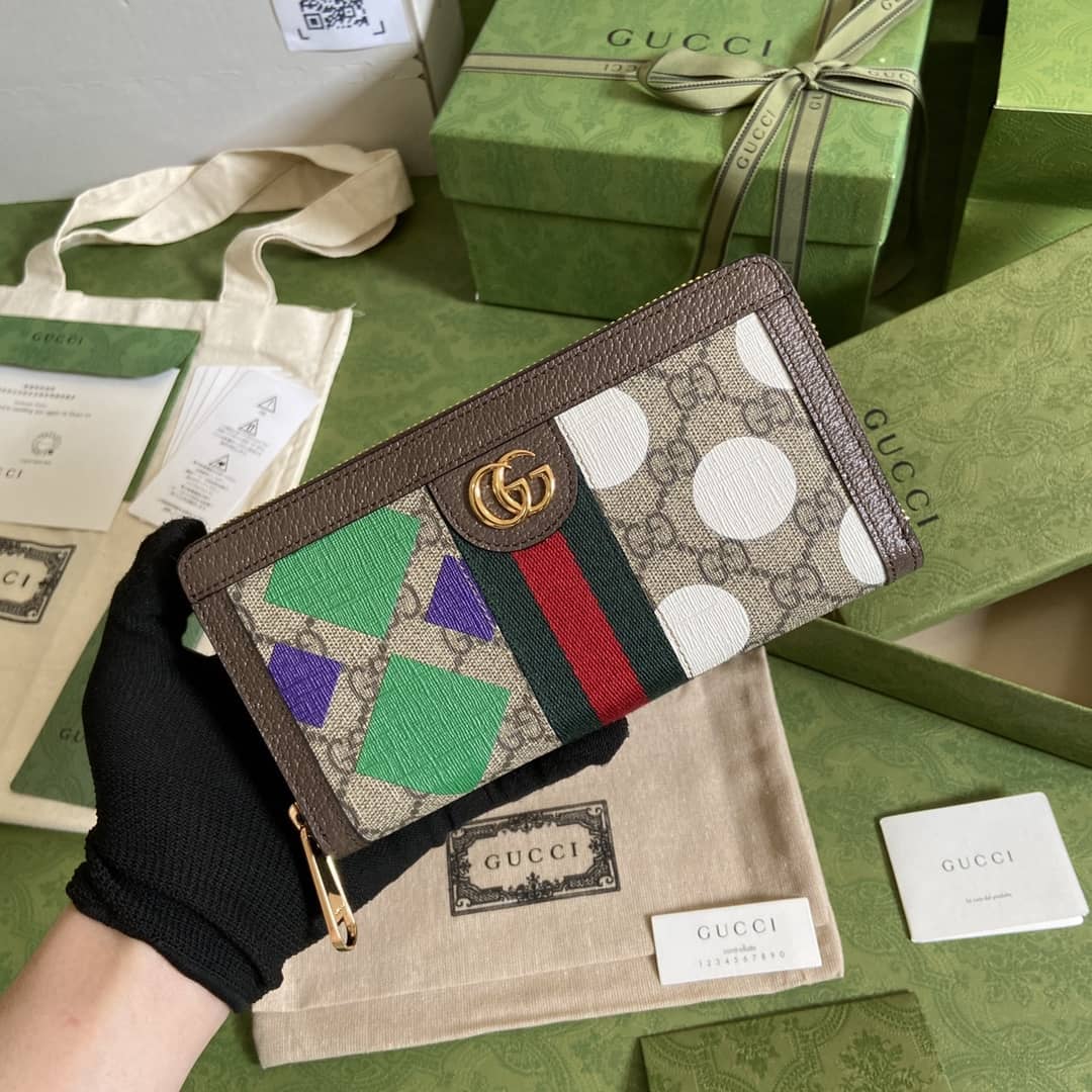 Best Replica Gucci Ophidia GG Zip Around Wallet 523154 Replica - Colareps
