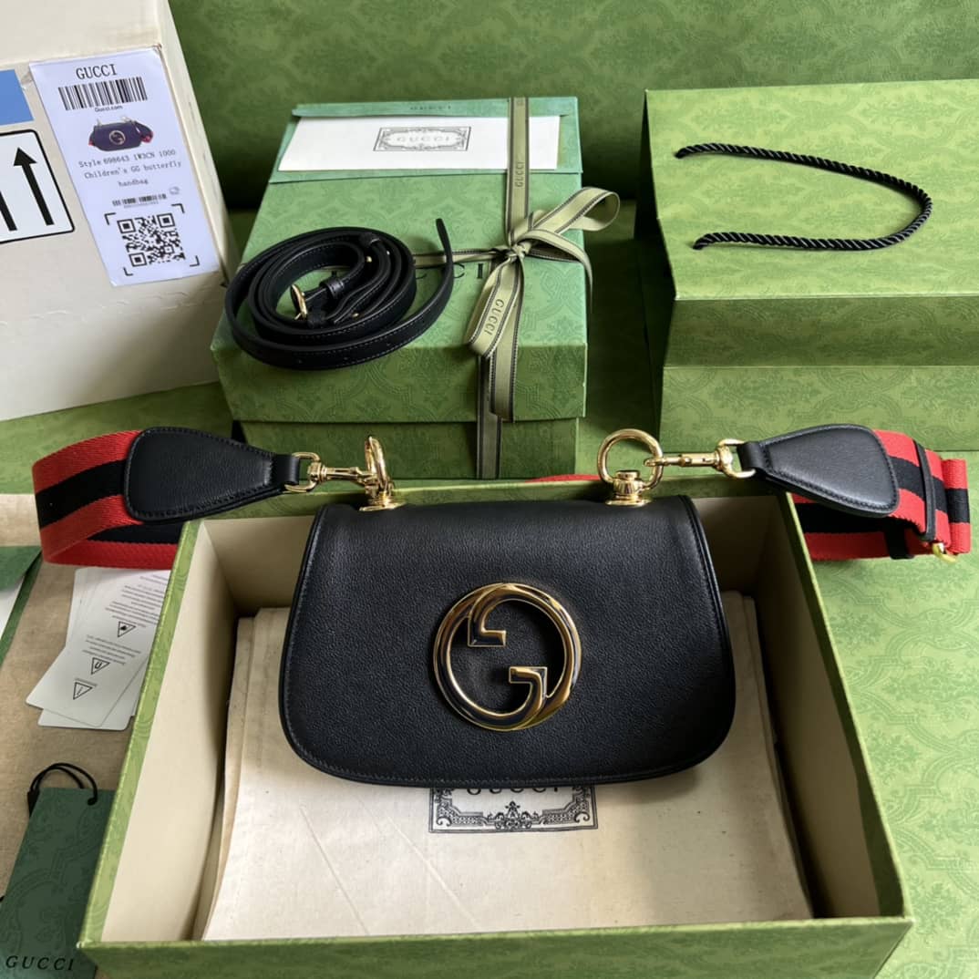 Best Replica Gucci Blondie Mini Bag Black 698643 Replica Crossbody Bag - Colareps