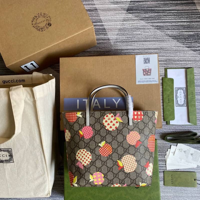 Best Replica Gucci Children GG Supreme Canvas Replica Tote Gray 410812 - Colareps