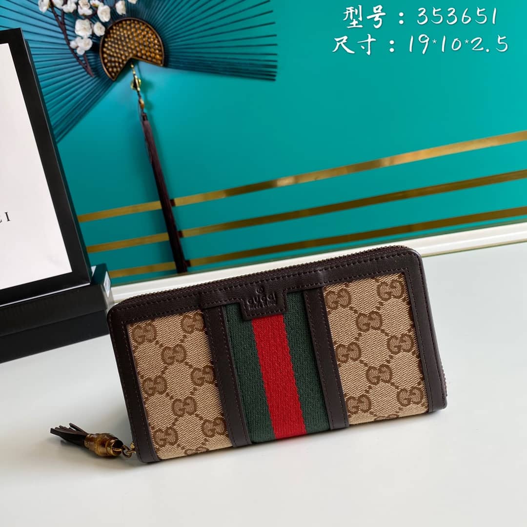 Best Replica Gucci Rania Original GG Zip Around Wallet Replica 353651 - Colareps