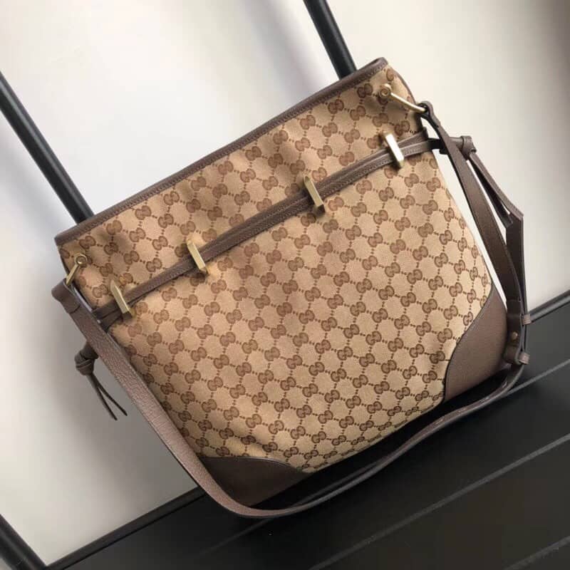 Best Replica Gucci 1955 Horsebit Messenger Bag Replica Brown 602089 - Colareps