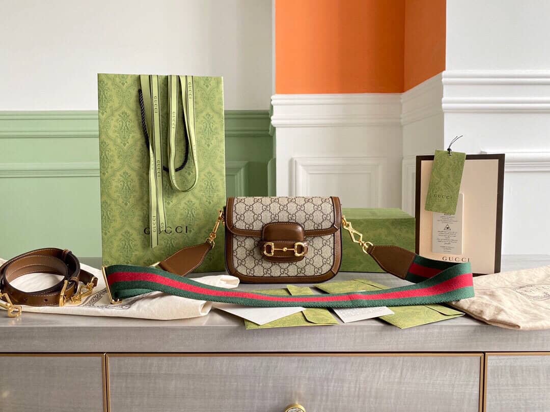 Best Replica Gucci Horsebit 1955 Mini Bag Replica Brown 658574 - Colareps