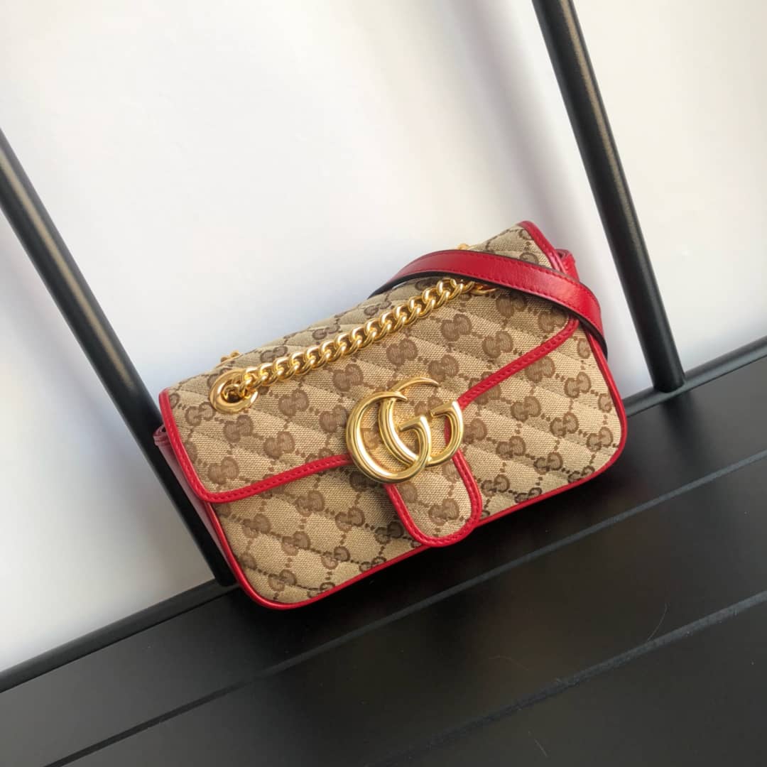 Best Replica Gucci GG Marmont Mini Matelasse Shoulder Bag Replica White 446744 - Colareps