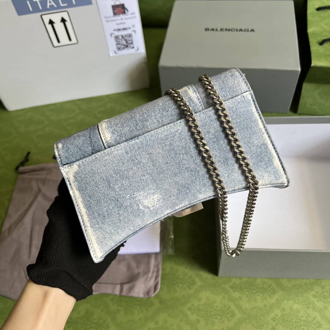 Best Replica Gucci × Balenciaga Denim Shoulder Crossbody Bag 656050 Replica - Colareps