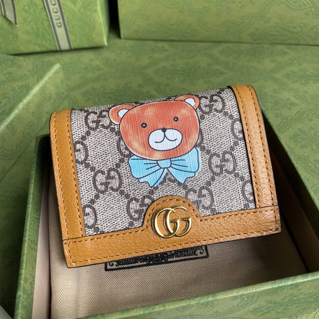 Best Replica Gucci Doraemon GG Supreme Mini Wallet Replica 654541 - Colareps