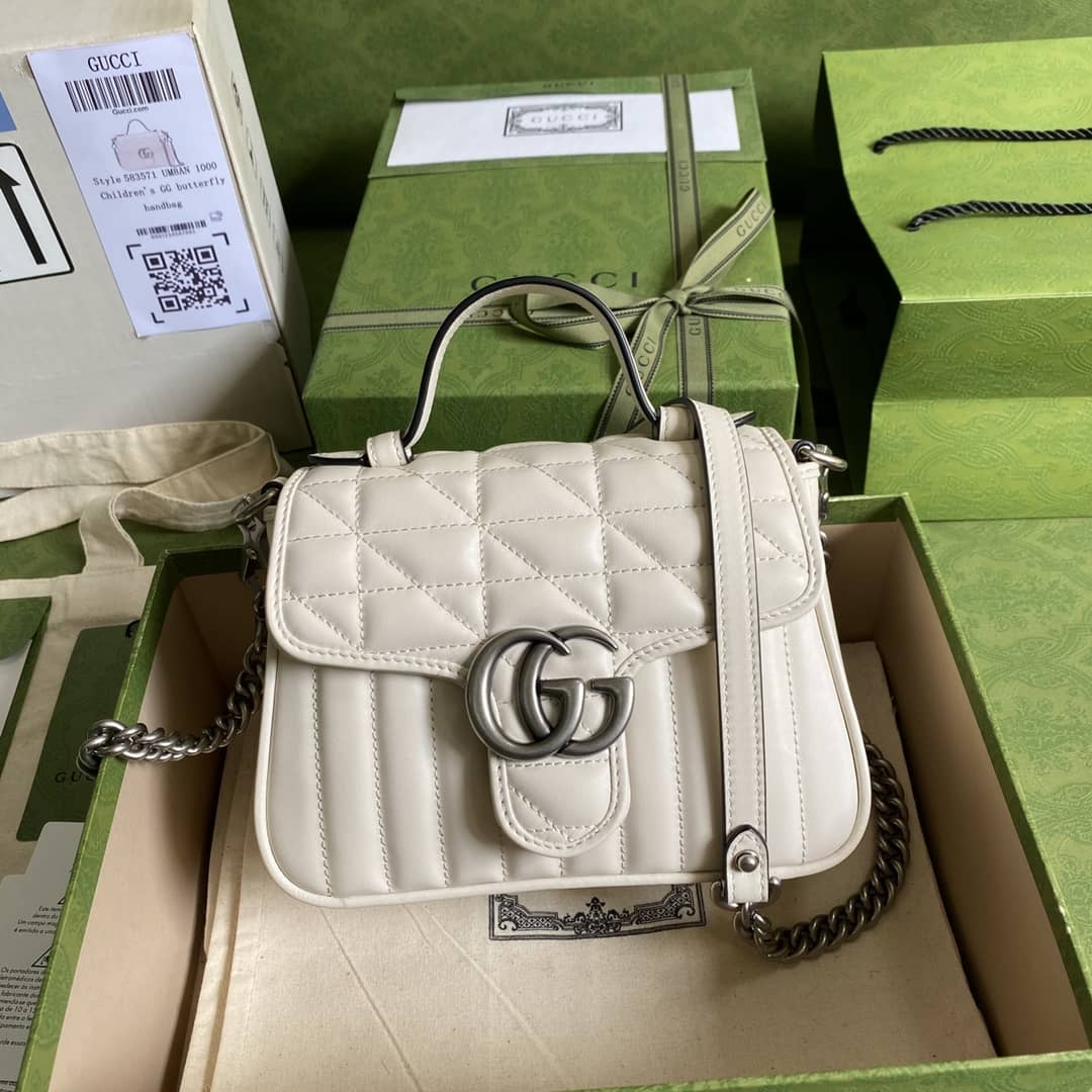 Best Replica Gucci Marmont GG Mini Top Handle Bag Replica 583571 - Colareps
