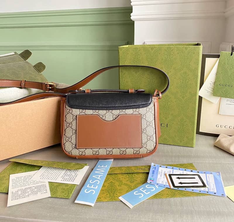 Best Replica Gucci Padlock Mini GG Supreme Shoulder Bag Replica Black 658487 - Colareps