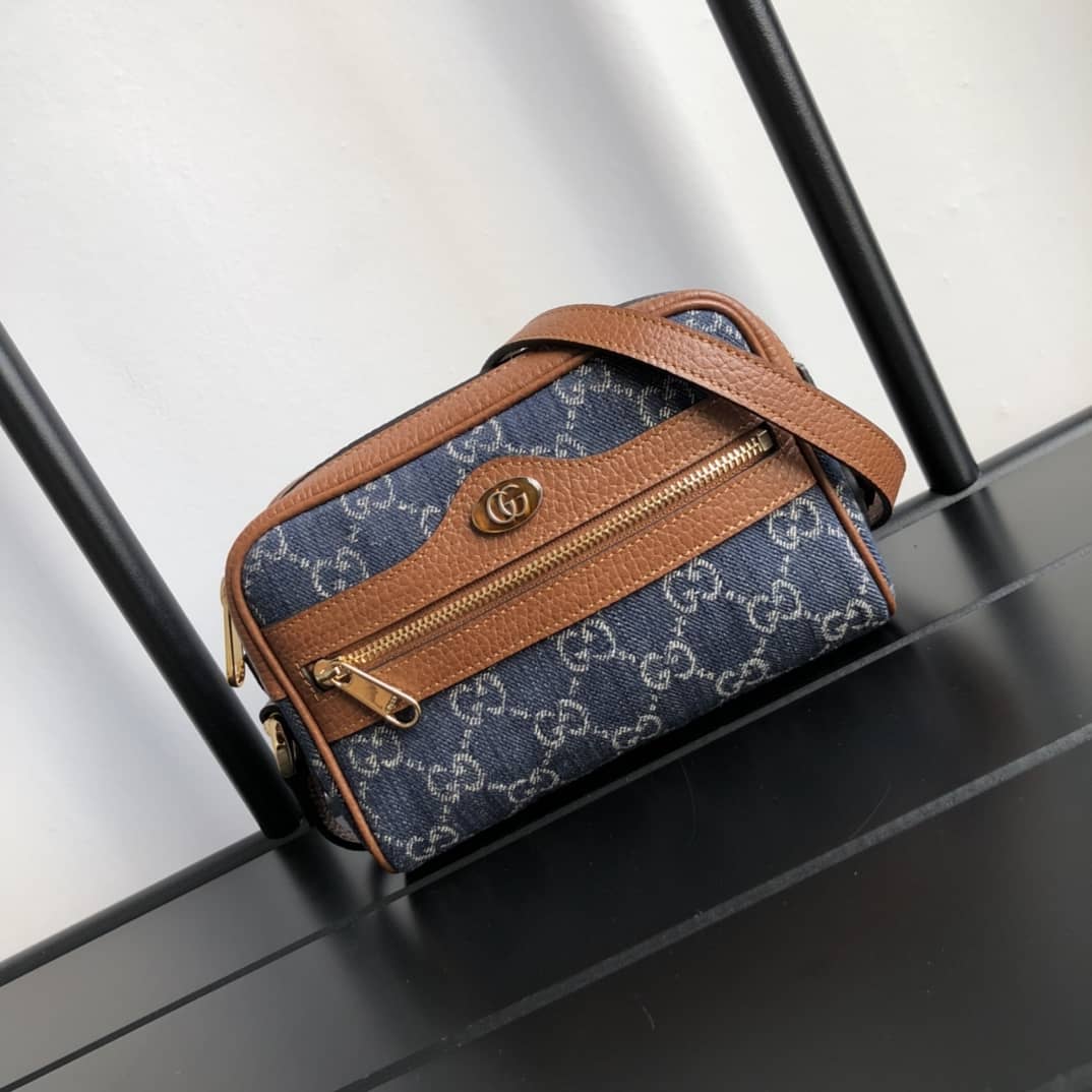 Best Replica Gucci Ophidia GG Supreme Mini Shoulder Bag Replica Blue 517350 - Colareps