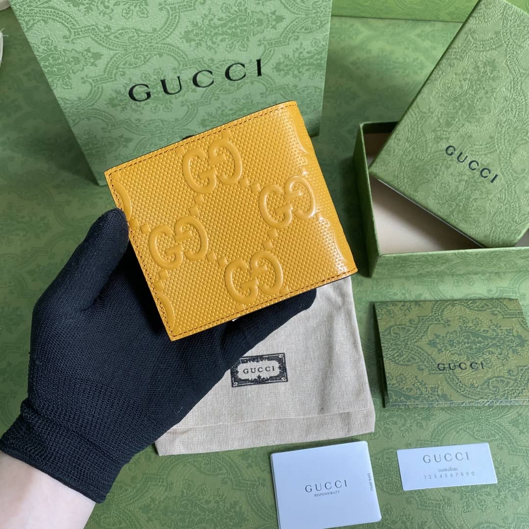 Best Replica Gucci GG Monogram Leather Folding Wallet Replica 625562 - Colareps