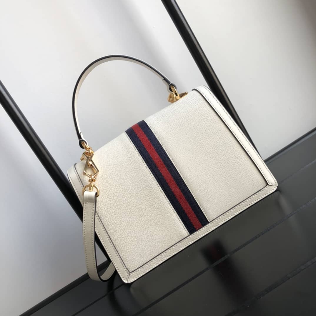 Best Replica Gucci Ophidia Small Top Handle Bag Replica White 651055 - Colareps