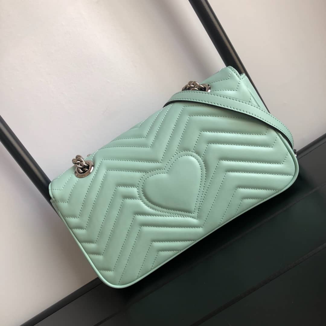 Best Replica Gucci GG Marmont Matelasse Shoulder Bag Replica Green 443497 - Colareps