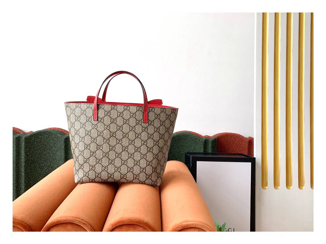 Best Replica Gucci Children GG Tote With Pineapple Bag Replica Brown 580840 - Colareps