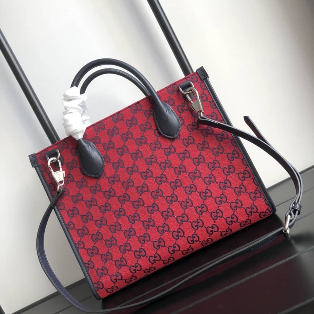 Best Replica Gucci Canvas GG Supreme Small Tote Replica Red 659983 - Colareps