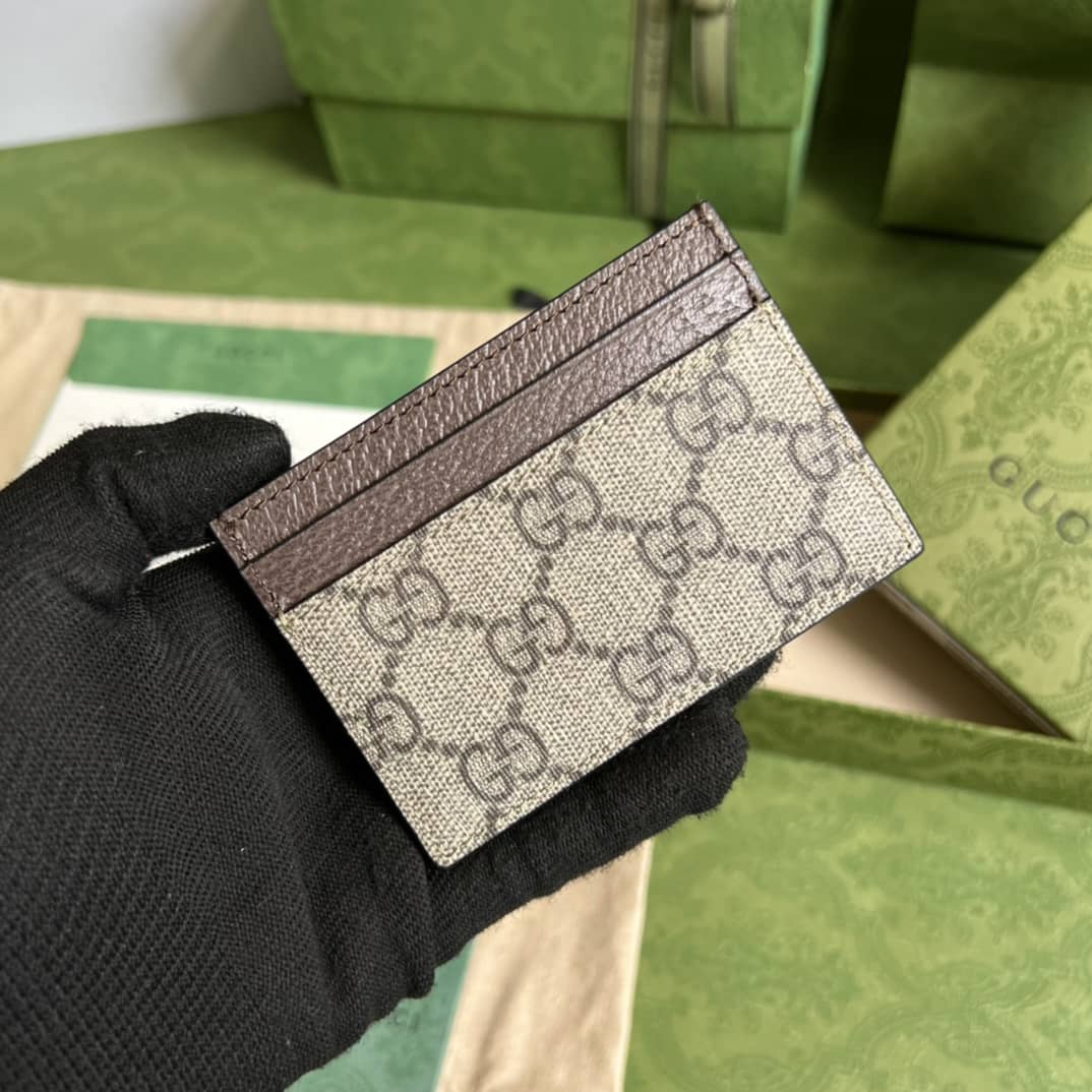 Best Replica Gucci Star Bananya Print Card Case Brown 701064 Replica Wallet - Colareps