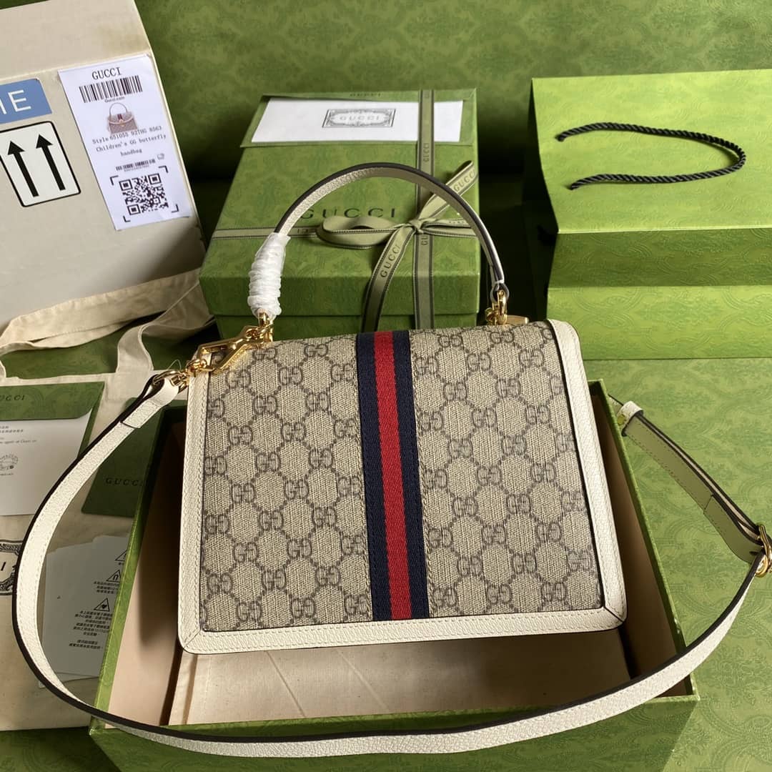 Best Replica Gucci Ophidia Web Small Top Handle Bag Replica 651055 - Colareps