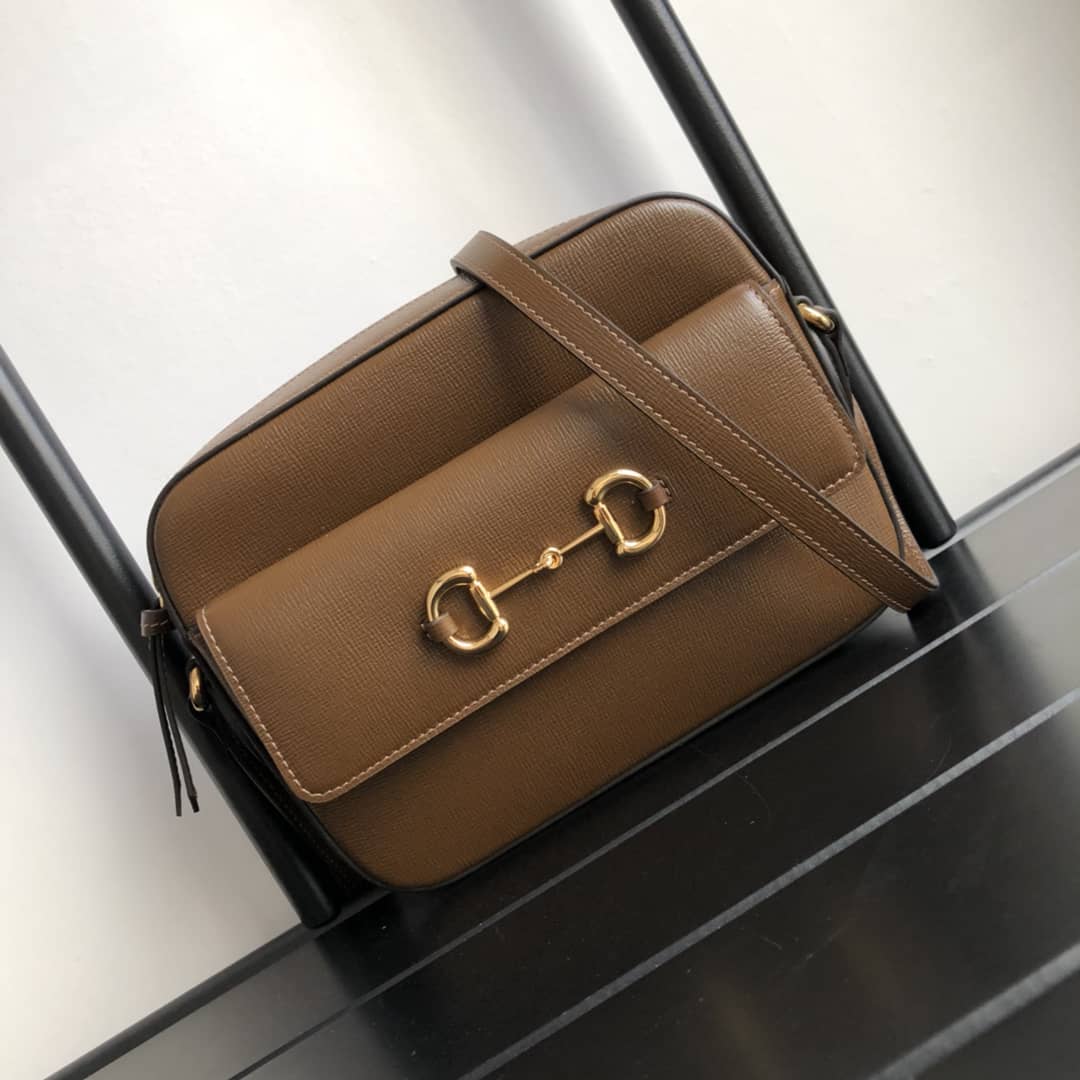 Best Replica Gucci Horsebit 1955 GG Crossbody Bag Replica Brown 645454 - Colareps