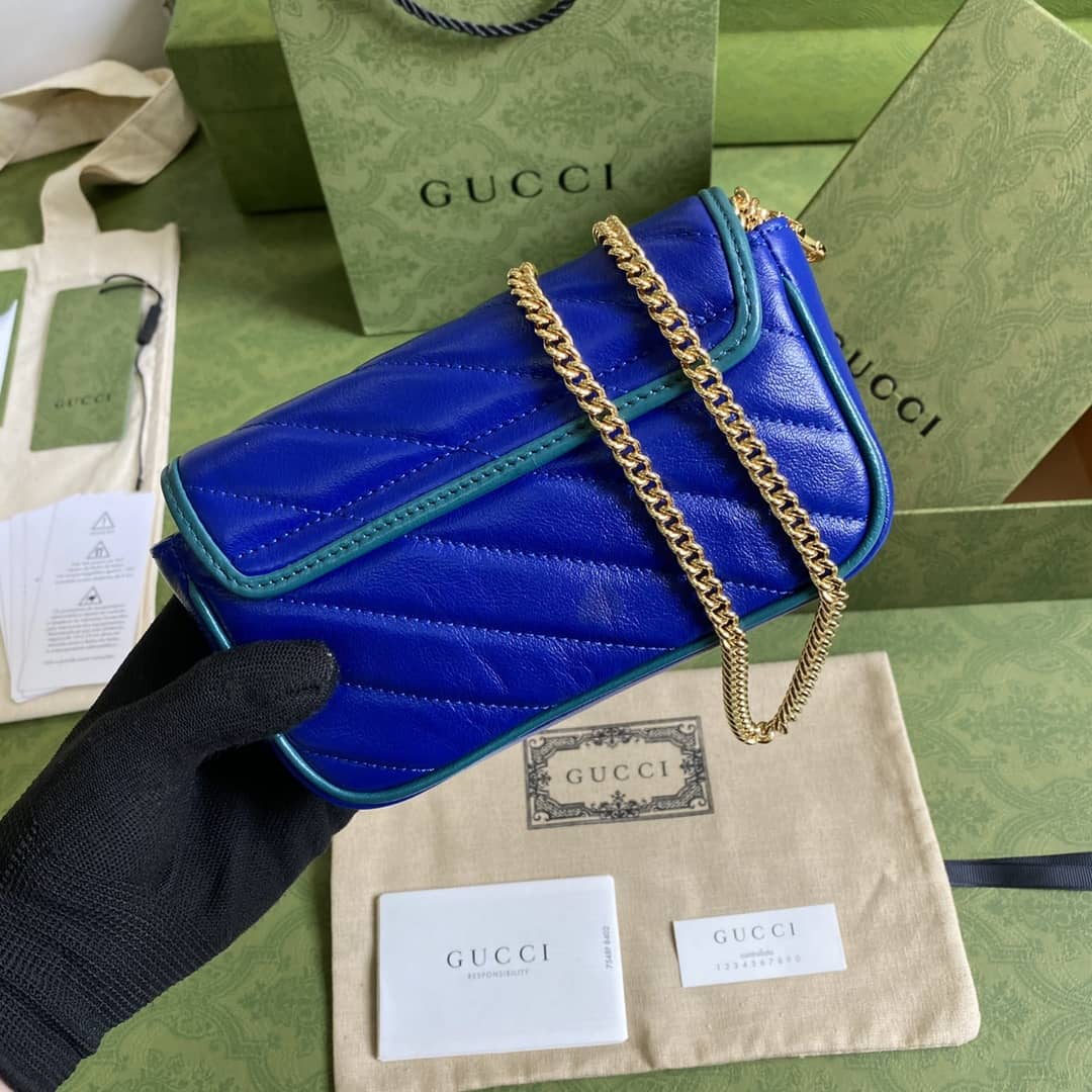 Best Replica Gucci Marmont GG Mini Chain Shoulder Bag Replica 574969 - Colareps