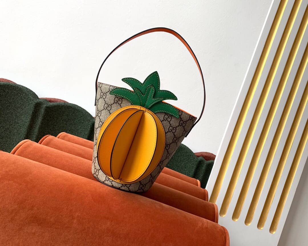 Best Replica Gucci Children GG Bucket Bag With Pineapple Replica 580850 - Colareps