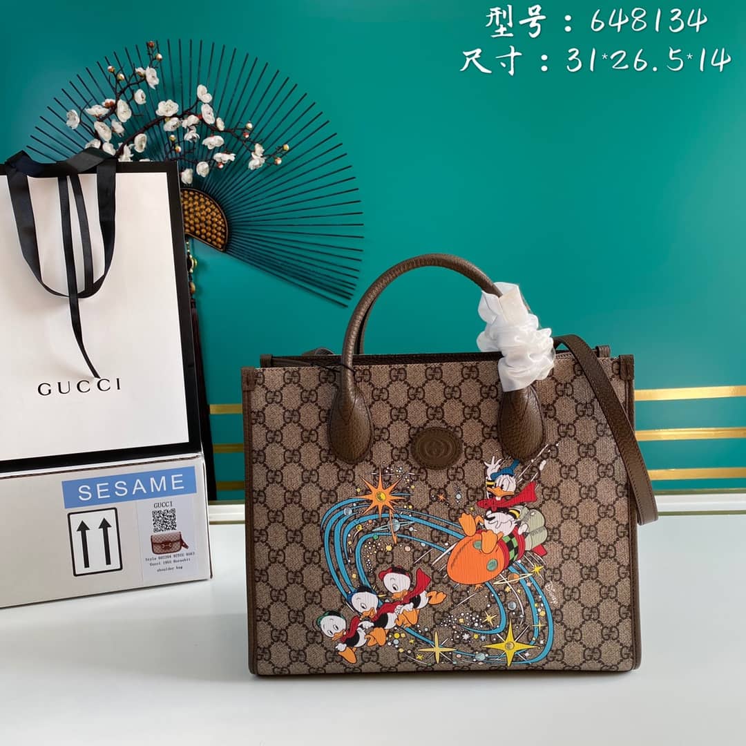 Best Replica Gucci x Disney Donald Duck Tote Replica 648134 - Colareps