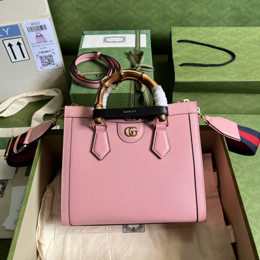 Best Replica Gucci Diana Small Tote Pink 702721 Replica Bag - Colareps