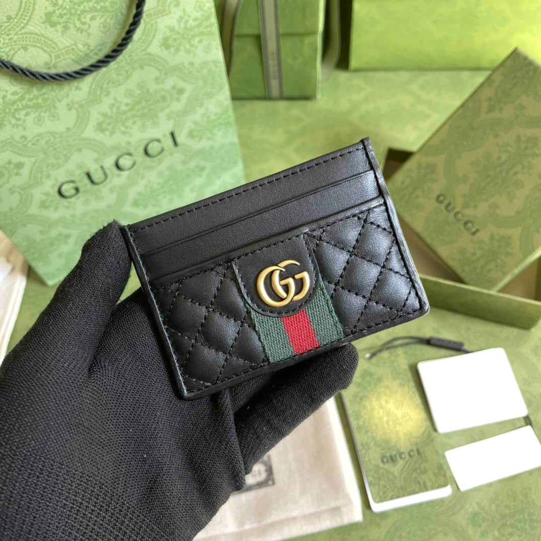 Best Replica Gucci Logo Credit Card Holder Replica 536454 - Colareps