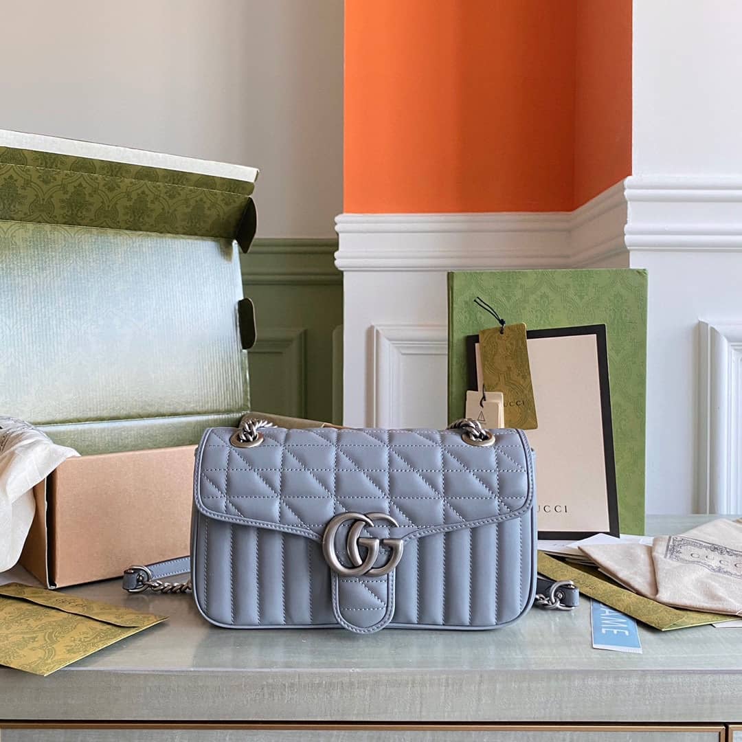 Best Replica Gucci GG Marmont Small Matelassé Leather 443497 - Colareps